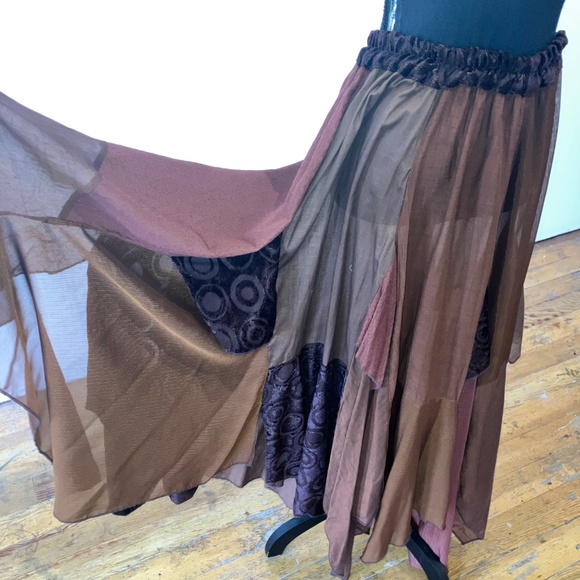 Vintage Italian Brown steam punk fair core Gothic skirt - Picture 5 of 8